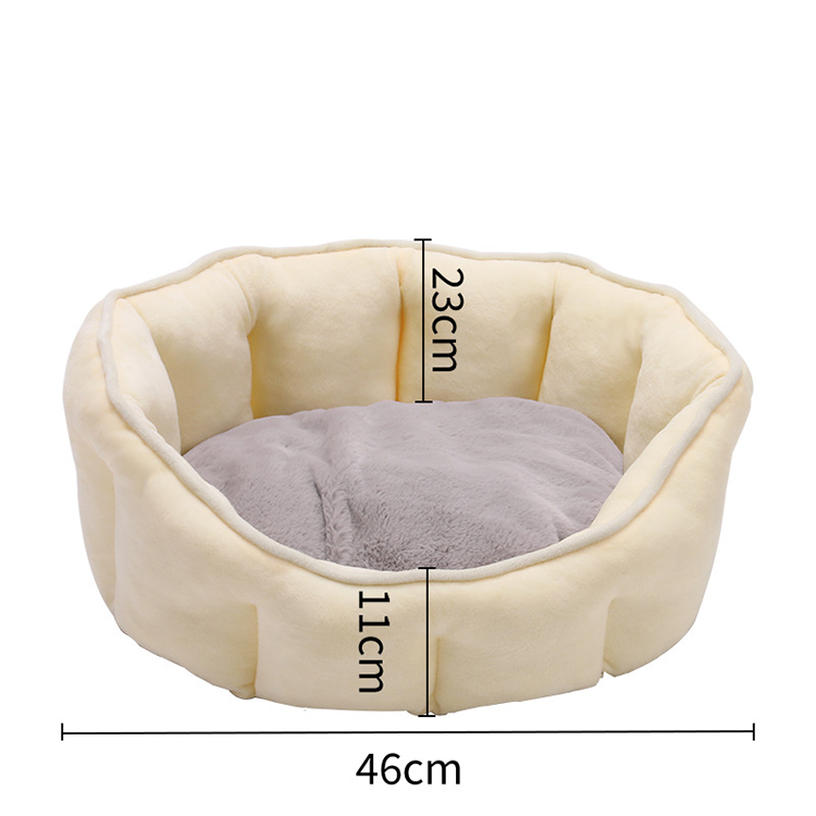 Soft Indoor Cat Bed Washable Eco Friendly Pet Dog House Round Cotton Warm Pet Beds