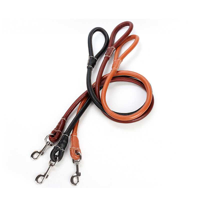 Soft PU Leather Pet Leashes Collar Heavy Duty Leather Dog Training Accessories Dog Leash