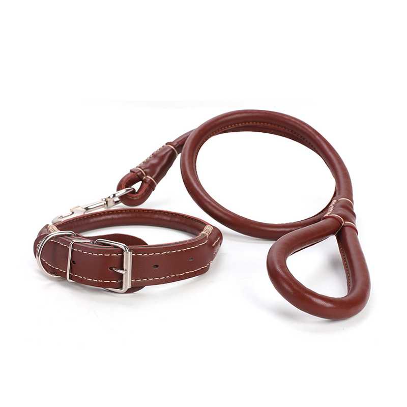 Soft PU Leather Pet Leashes Collar Heavy Duty Leather Dog Training Accessories Dog Leash