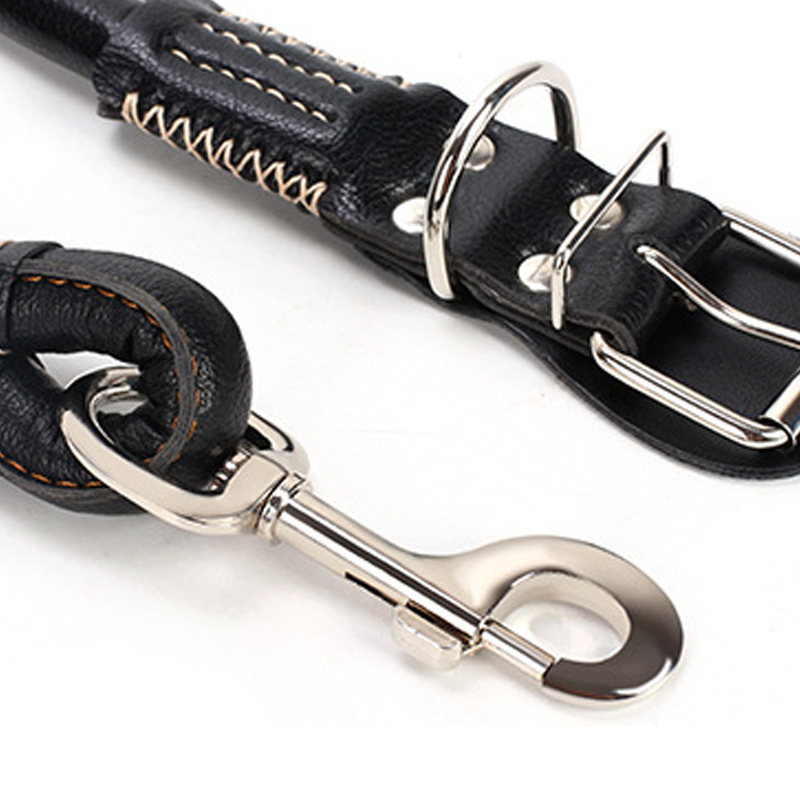 Soft PU Leather Pet Leashes Collar Heavy Duty Leather Dog Training Accessories Dog Leash