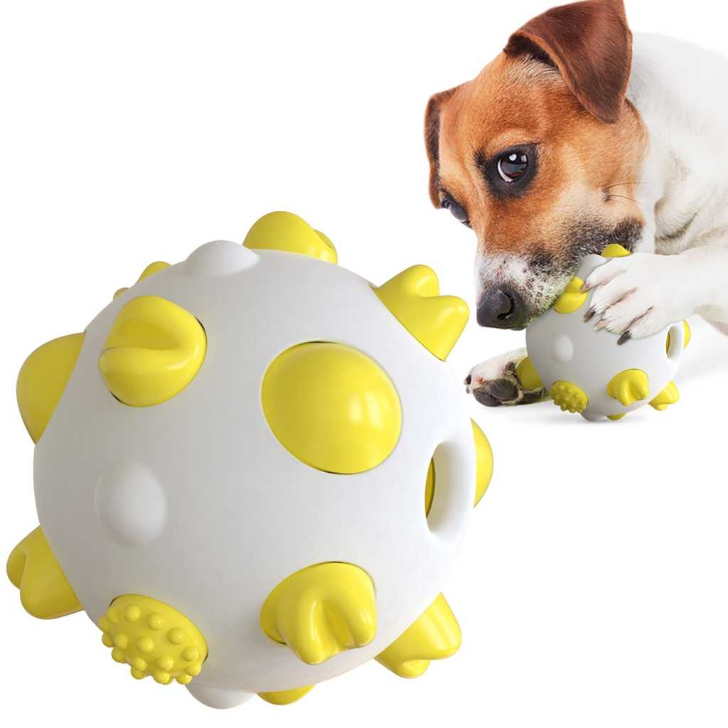 Soft TPR Pet Toy Dental Tooth Cleaning Interactive Toys Dog Ball Chew Toy