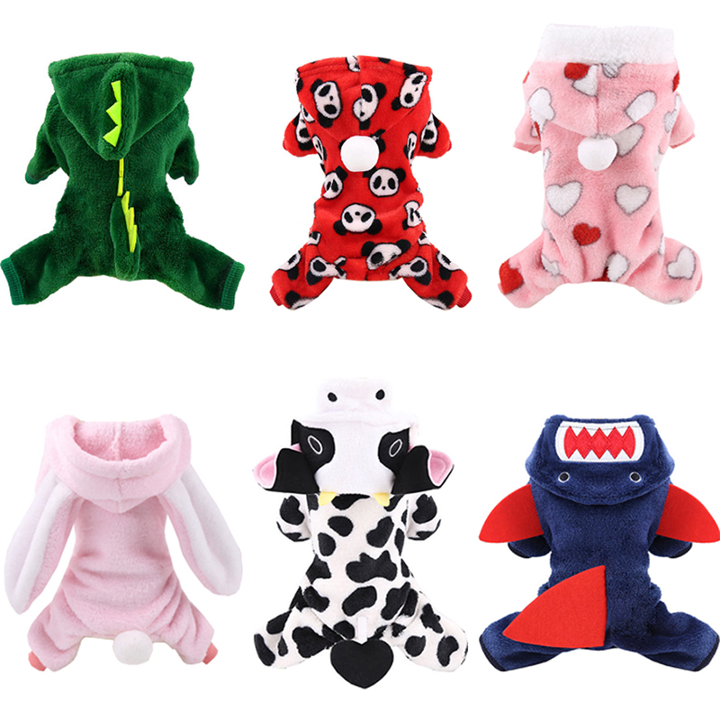 Soft Warm Pet Dog Clothing Pajamas Fleece Pet Dog Clothes Dogs Coat Jacket