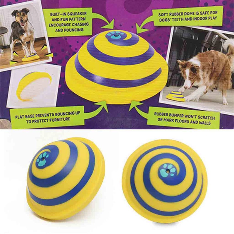 Sounding Disc Woof Glider Pet Dogs Interactive Vocal Ball Dog Chewing Dog Tooth Ball Clean Food Ball Pet Toy