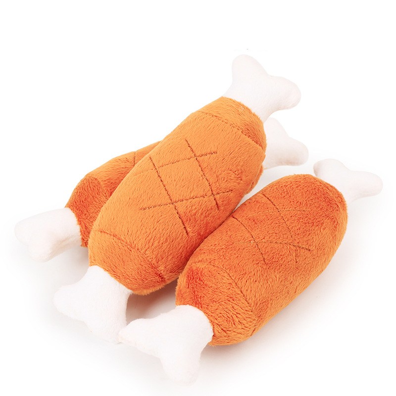 Spot Pet Toys Plush Double Bone Chicken Leg Dog Toy With Sound