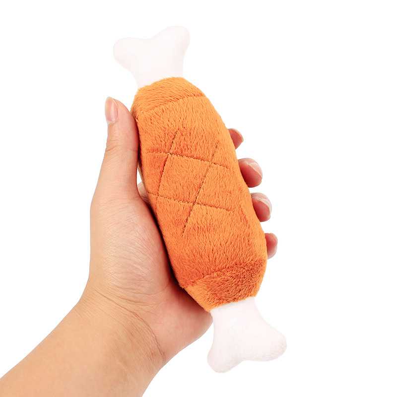 Spot Pet Toys Plush Double Bone Chicken Leg Dog Toy With Sound