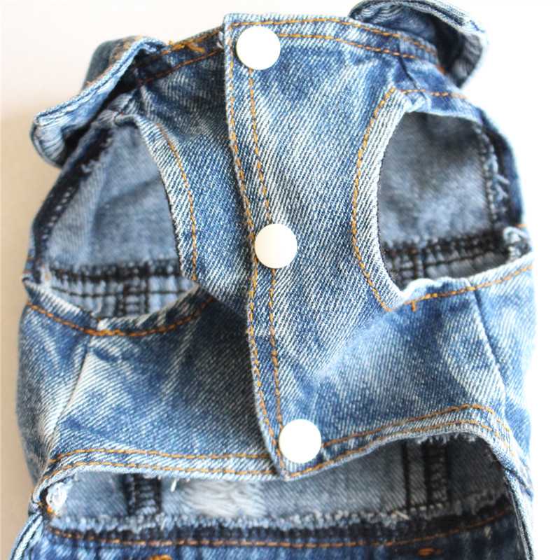 Spring Summer Super Cool Allmatch Denim Pet Clothing Dog Clothes Poodle Dog Denim Clothes Vest