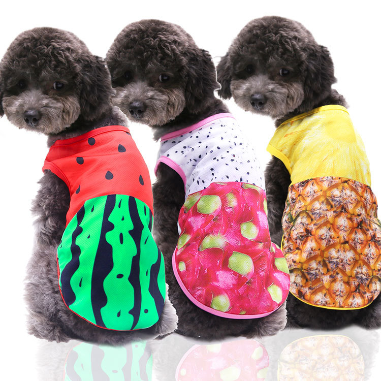 Spring Summer Vest Cartoon Breathable Custom Apparel Accessories Pet Cat Dog Clothes