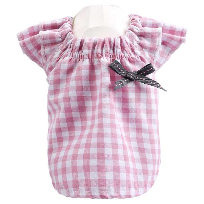 Spring summer Small Puppy Pet Dog Clothes Teddy Beige Puppy Pet Dog Clothing Bow Tie Plaid Doll Shirt Dog Clothing