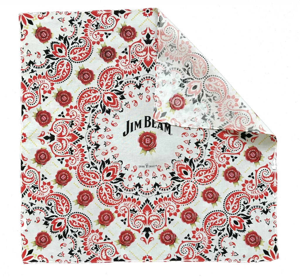 Square Organic Cotton Custom Made Logo Printed Bandanas