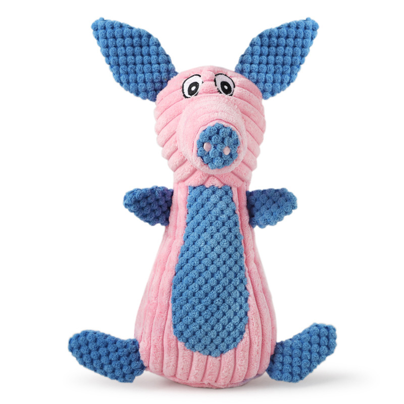 Squeaky Dog Toy Plush Chew Toy Fancy Animal Rabbit Pig Elephant PET Toys Ecofriendly Stocked Dropshipping