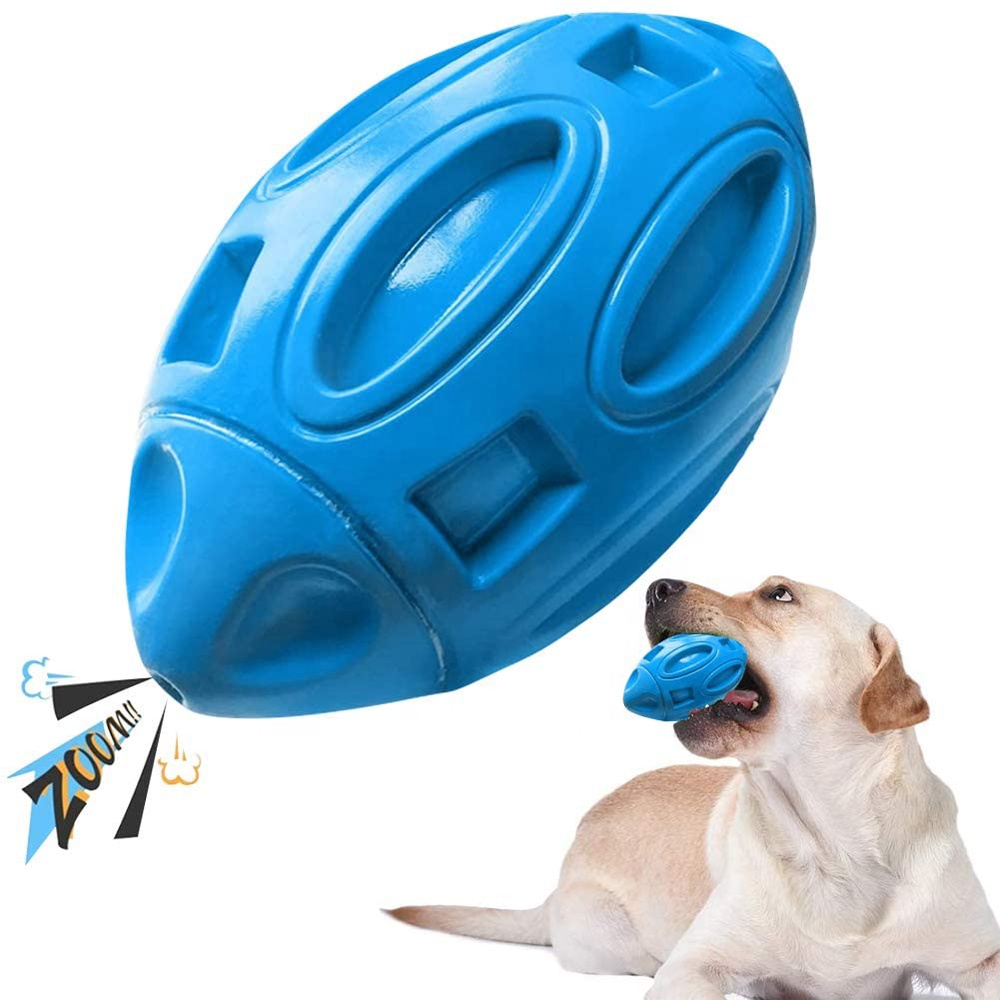 Squeaky Dog Toys Aggressive Chewers Rubber Puppy Chew Ball With Squeaker Almost Indestructible Durable Pet Toy