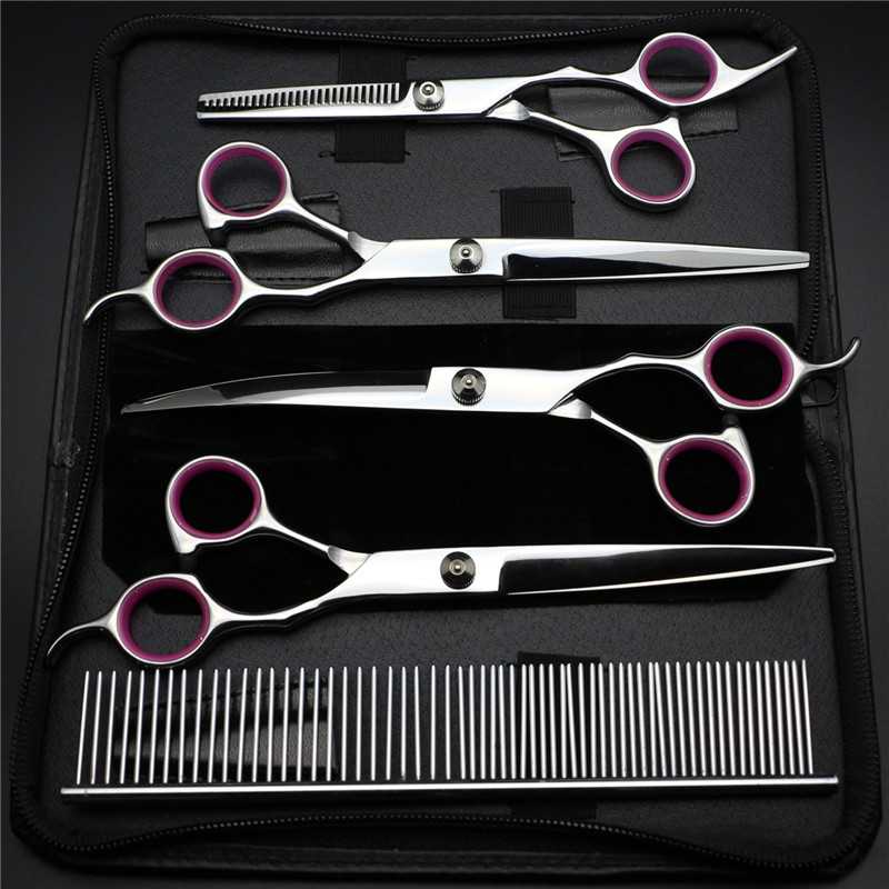 Stainless Steel Pet Grooming Scissors Kit Set Dogs Cats