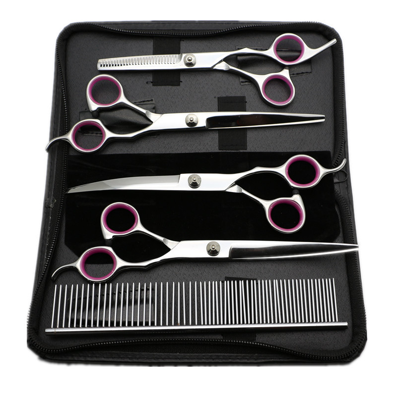 Stainless Steel Pet Grooming Scissors Kit Set Dogs Cats