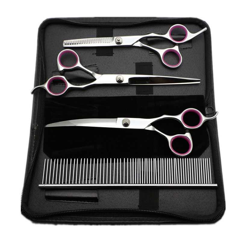 Stainless Steel Pet Grooming Scissors Kit Set Dogs Cats