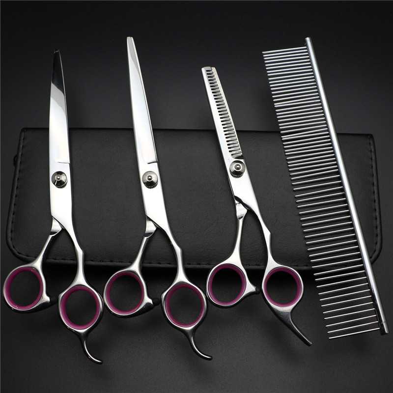 Stainless Steel Pet Grooming Scissors Kit Set Dogs Cats