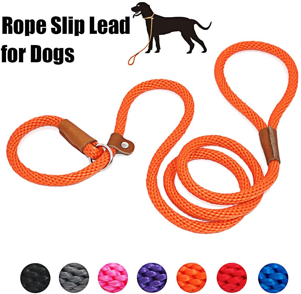 Strong Heavy Duty Dog Leash Slip Rope Lead No Pull Braided Training Leashes