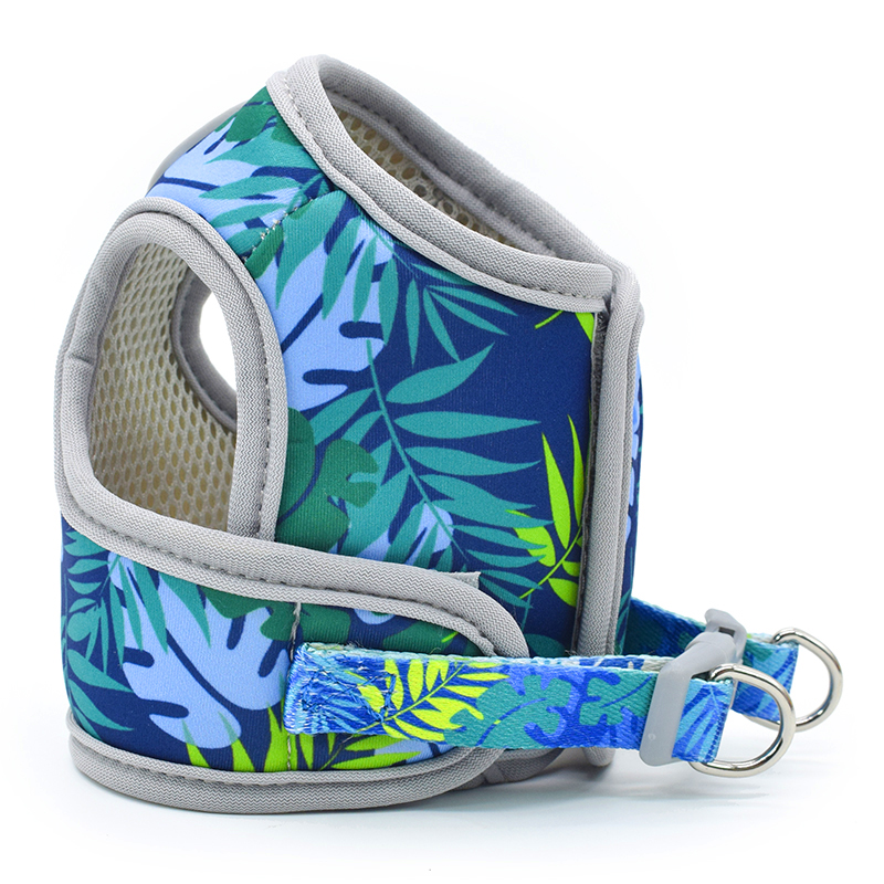 Sublimation Pattern Polyester Pet Dog Harness With Soft Mesh