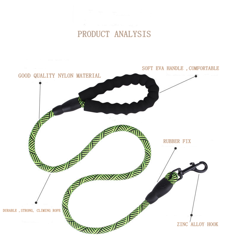 Sublimation Product Smart Long Nylon Reflect Adjust Rope Lead Guangdong Pet Leash