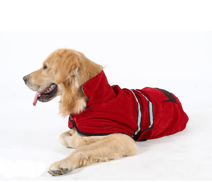 Suede Coat Winter Out Dog Safety Reflective Vest Pet Dog Animal