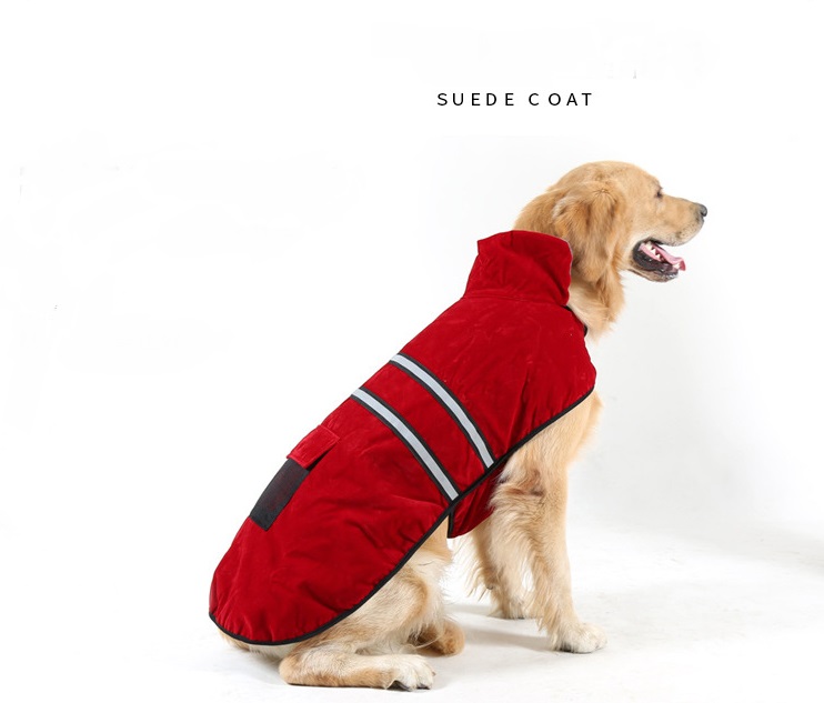 Suede Coat Winter Out Dog Safety Reflective Vest Pet Dog Animal