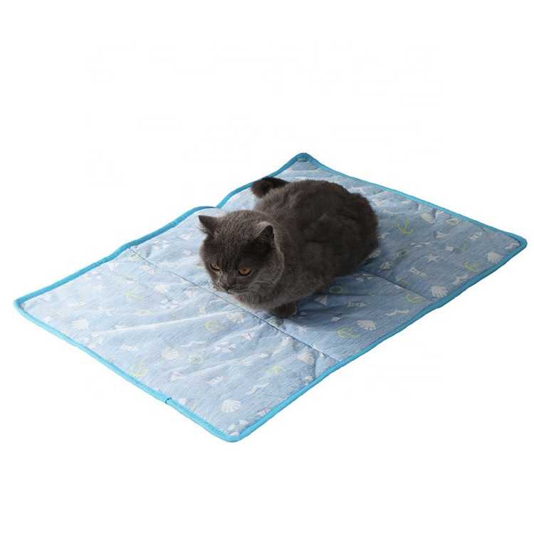 Summer Pet Ice Pad Cold Feeling Silk Cooling Cat Pad Home Car Sofa Cushion Pet Cover Bed