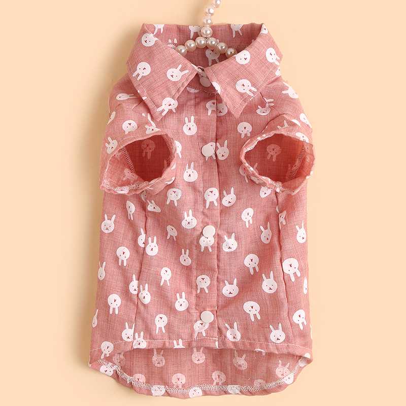 Summer Pet Print Puppy Cat Clothes Floral Shirt Jacket Cat Coat Puppy Clothing Cat Spring Clothing Pet Clothing