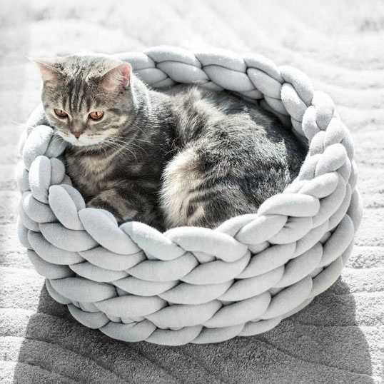 Super Soft Washable Round Dog Bed Pet Bed Cotton Tube Dog Bed