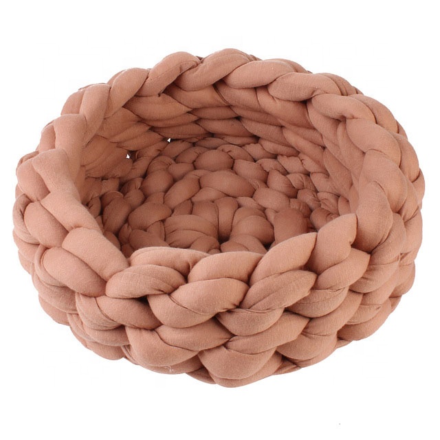 Super Soft Washable Round Dog Bed Pet Bed Cotton Tube Dog Bed