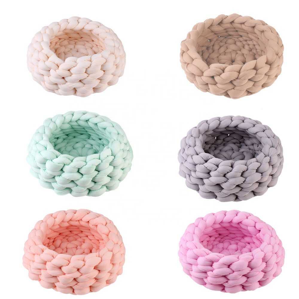 Super Soft Washable Round Dog Bed Pet Bed Cotton Tube Dog Bed