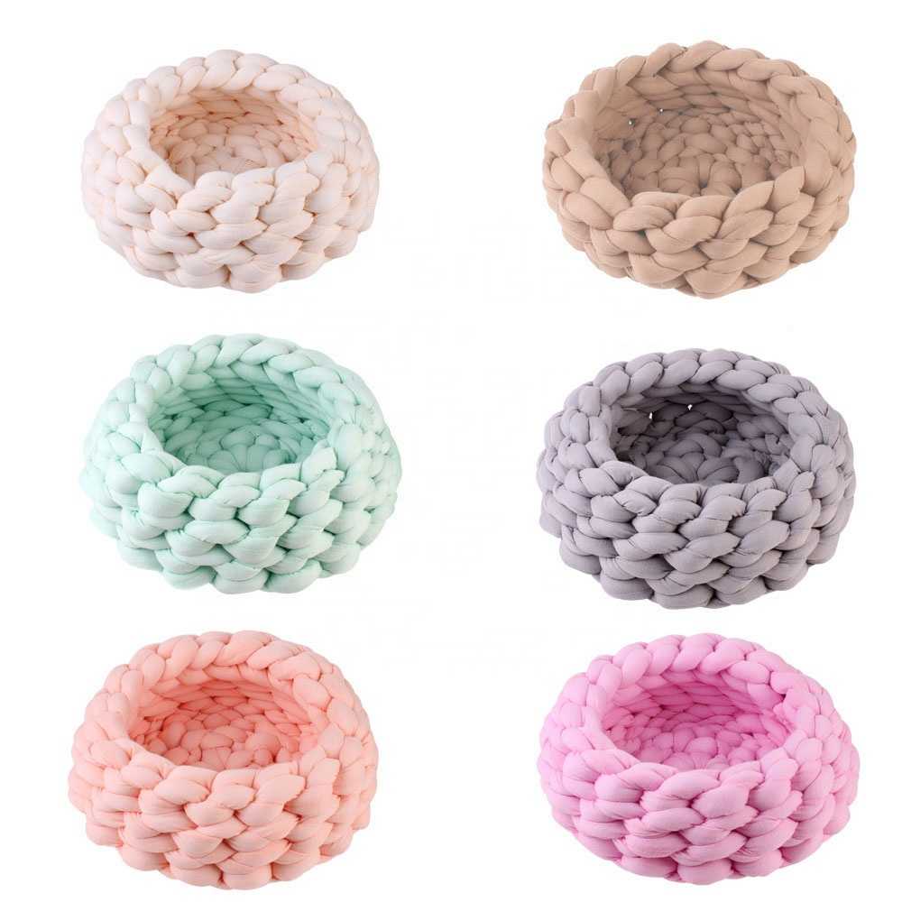 Super Soft Washable Round Dog Bed Pet Bed Cotton Tube Dog Bed