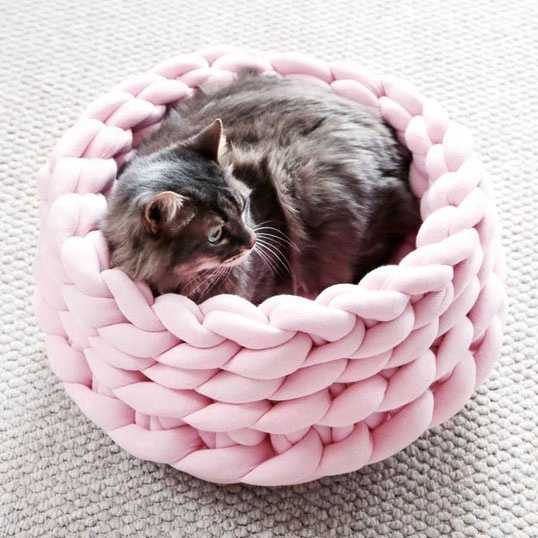 Super Soft Washable Round Dog Bed Pet Bed Cotton Tube Dog Bed