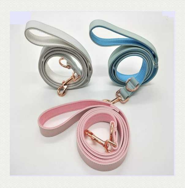 Superior Simple PU Leather Dog Collar Leash