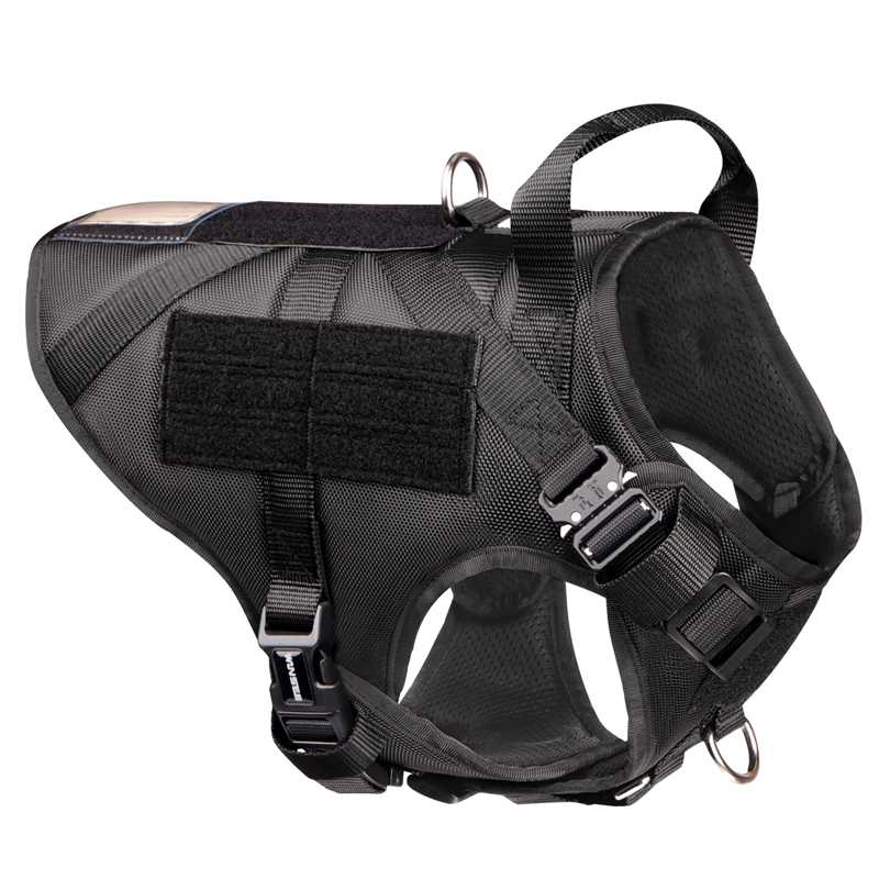 Tactical Service Breathable Mesh No Pull Military Outdoor Training Adjustable No Pull Pet Vest Dog Harness