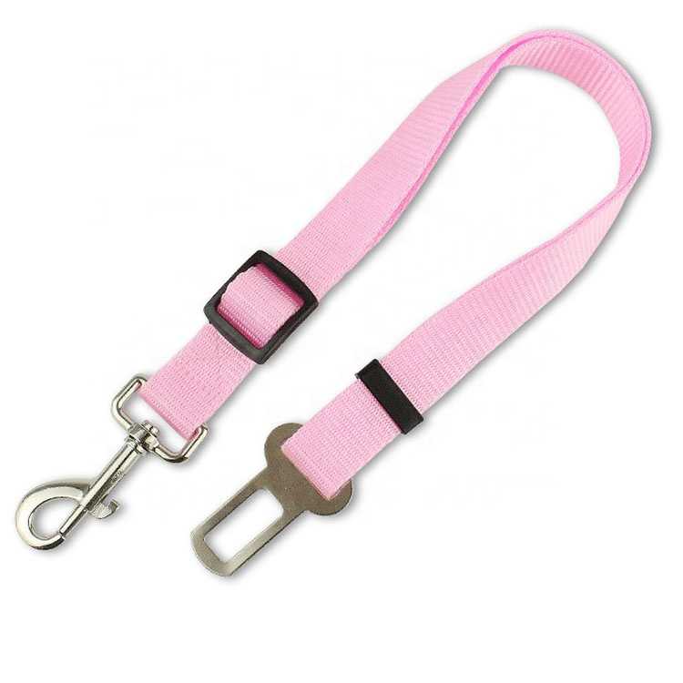 Thinkerpet Adjustable Pet Cat Dog Car Seat Belt Collars Pet Restraint Lead Leash Travel Clip Car Safety Harness Polyester