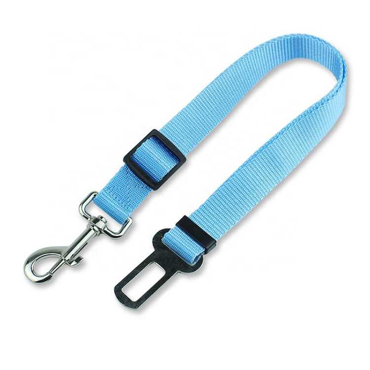 Thinkerpet Adjustable Pet Cat Dog Car Seat Belt Collars Pet Restraint Lead Leash Travel Clip Car Safety Harness Polyester