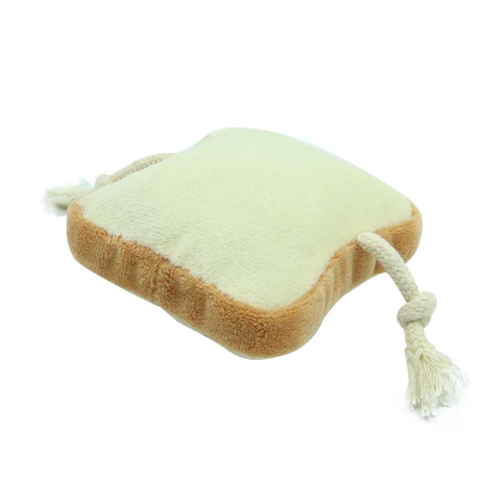 Thinkerpet Custom Drumstick Croissant Bread Food Dog Plush Toy Squeaky Stuffing Pet Squeaky Plush Dog Toy