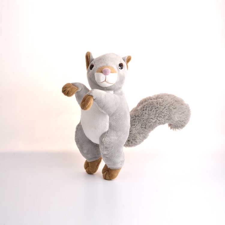 Top Funny Custom Interactive Long Tail Plush Squirrel Dog Pet Toys