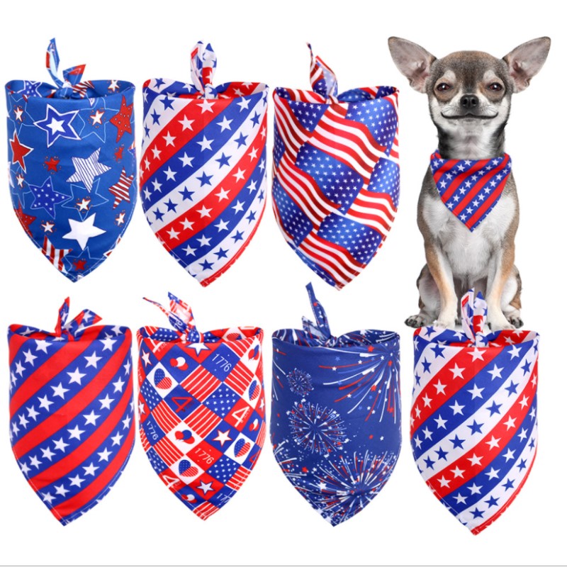 US Flag Independence Day Flag Pet Dog Bandanas