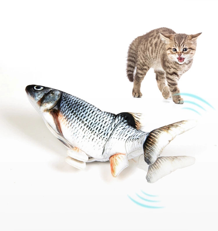 USB Charging Cat 3D LED Electric Interactive Toys Cat Cat Fish Toy Pet Toys