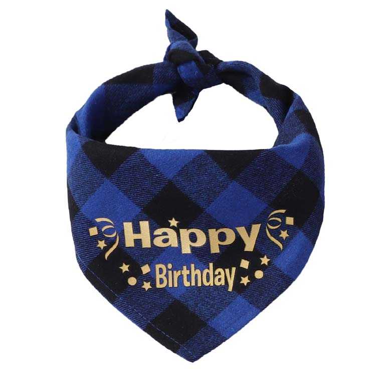 Unisex Cotton Dog Birthday Bandana Printing Pet Dog Party Bandana