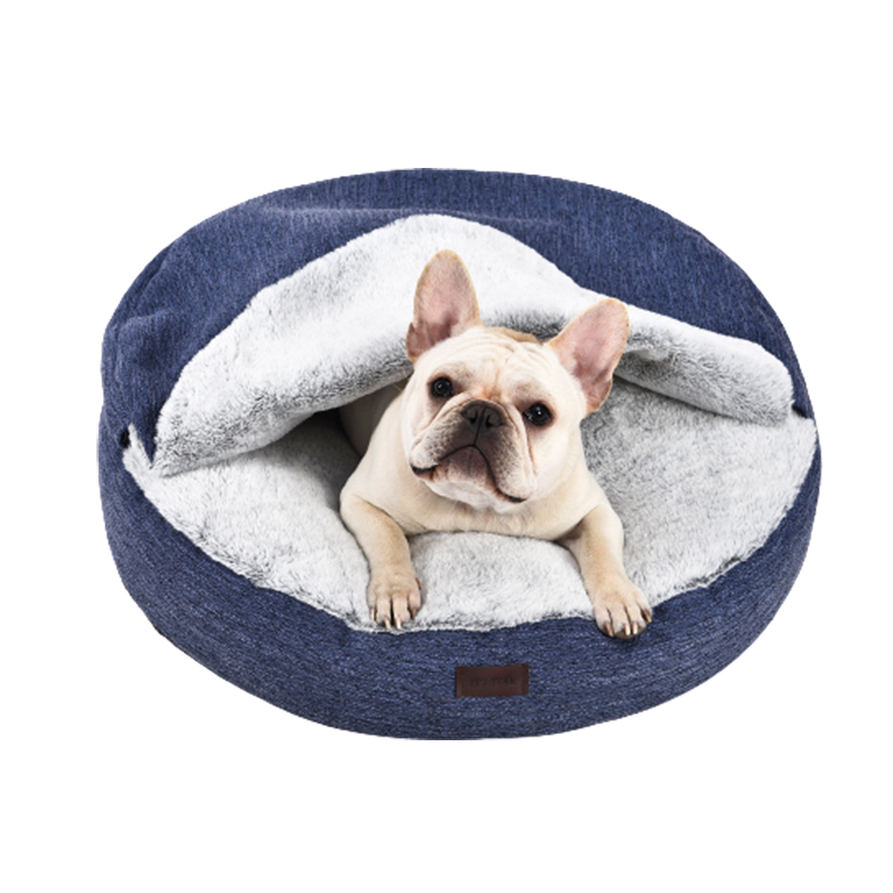 Warming Cozy Pet Cuddler Dog Cat Bed With Blanket Warmth Security