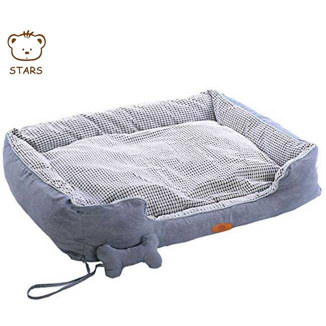 Washable Pet Mat Cozy Dog Bed With Bone