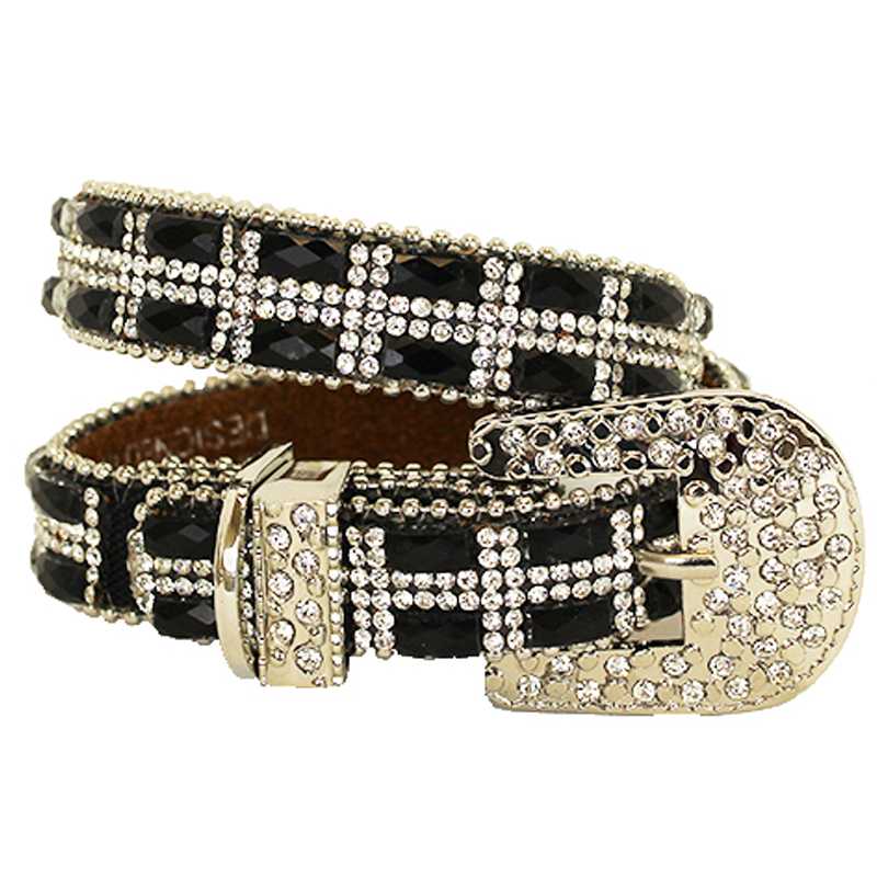 Western Rhinestone Dog Collar Bling Bling Leather Pet Collar