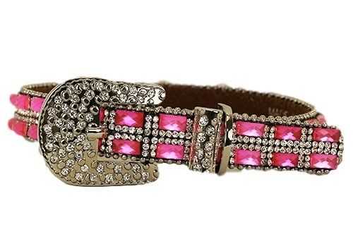 Western Rhinestone Dog Collar Bling Bling Leather Pet Collar