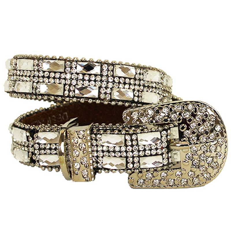 Western Rhinestone Dog Collar Bling Bling Leather Pet Collar