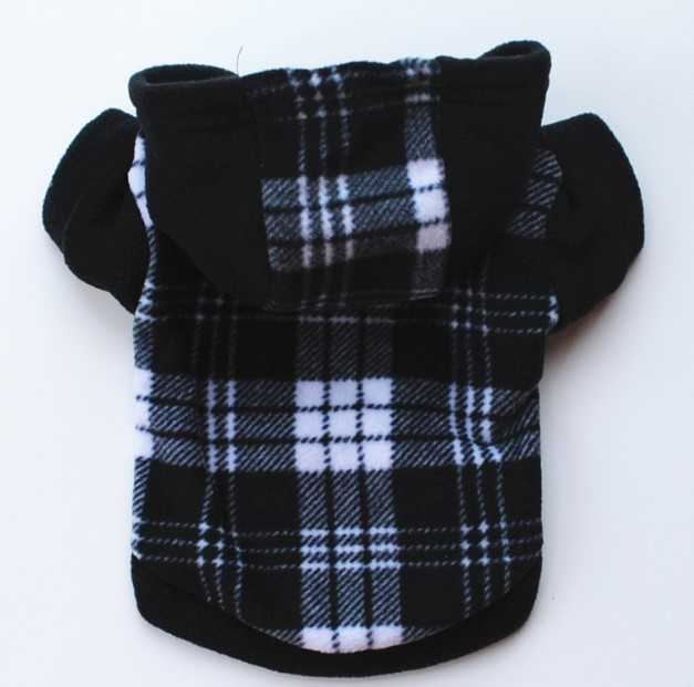 Wholesales Pet Dog Clothes Autumn Winter Large Size Hoodies Plaid Dog Clothing Sweater Medium Large Dogs