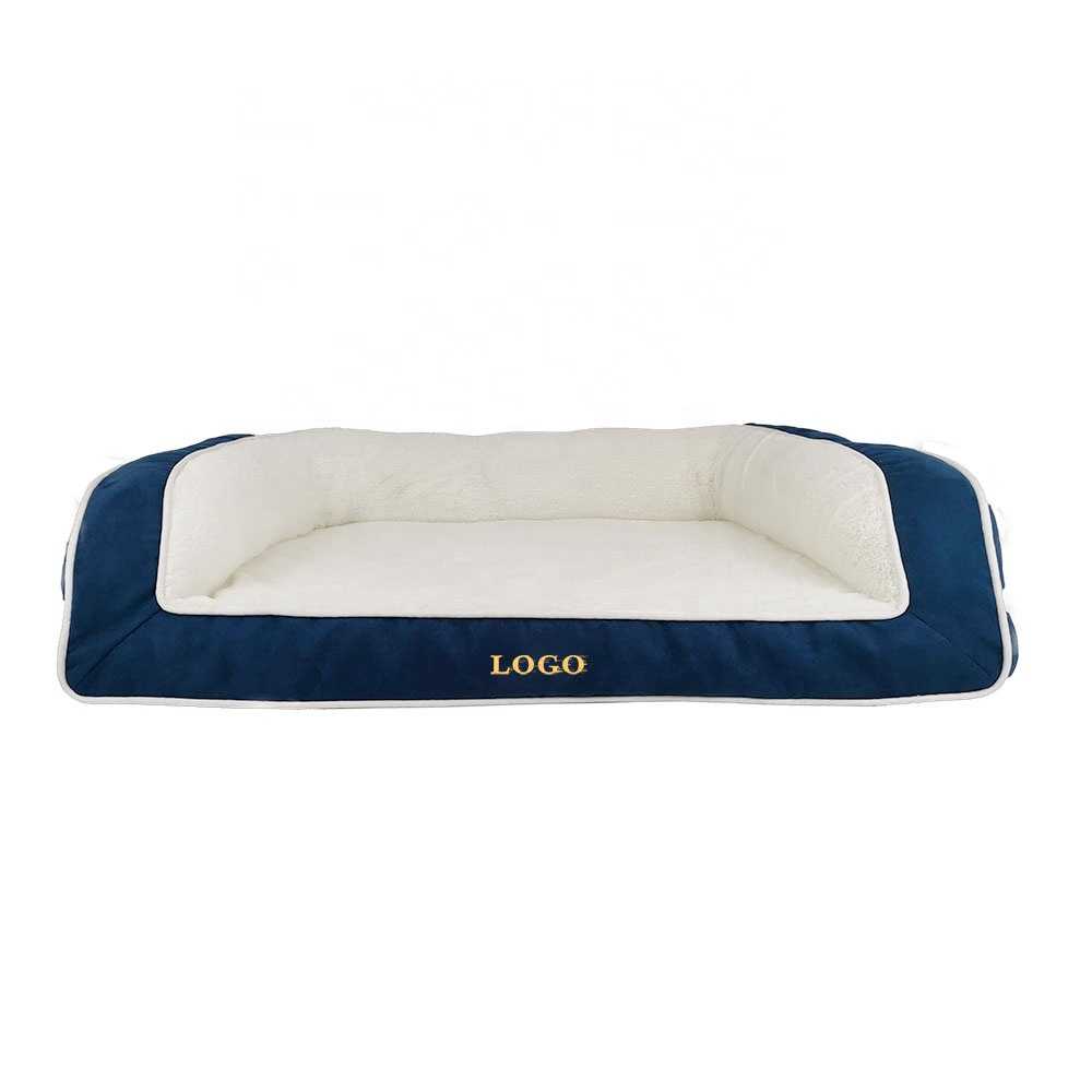 Zipper Orthopedic Foam Dog Pet Beds Sofa With Pillow