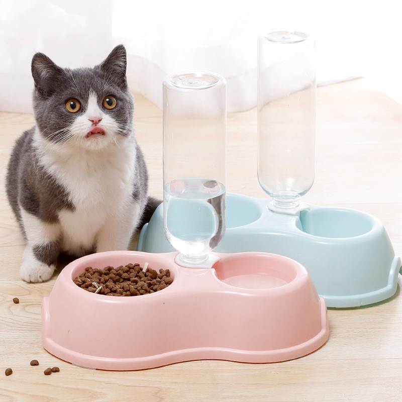 2 In 1Pet Best Smart Pet Feeder Cat Dog Eat Bowl Water Food Feeder Bowl
