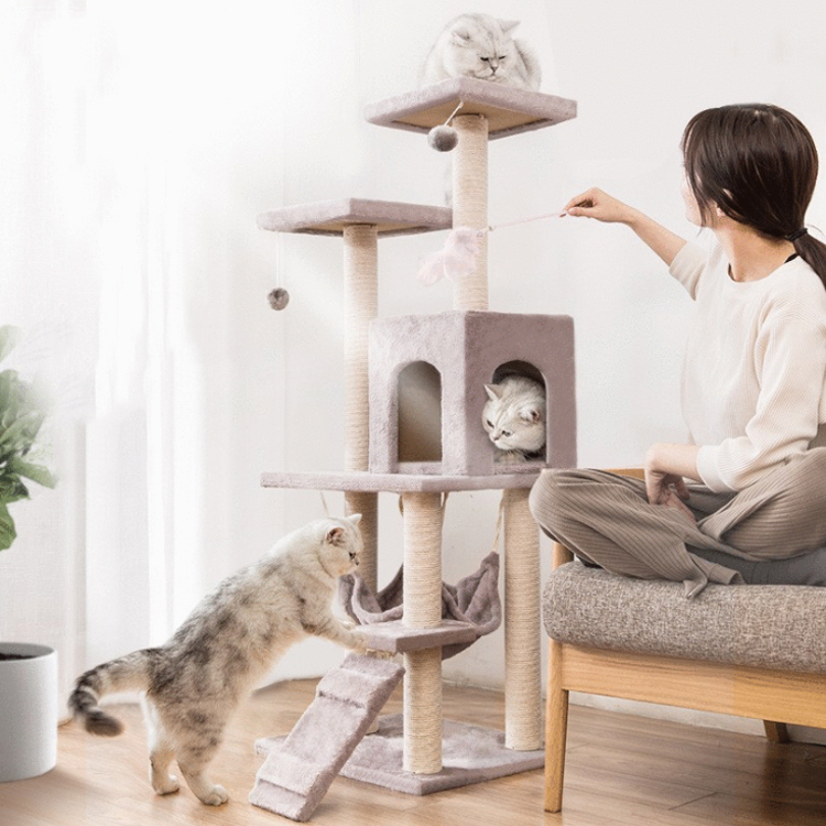 2020 Shipping To Canada Huge Scratcher Large Cat Trees Towers House Condo With Wheel