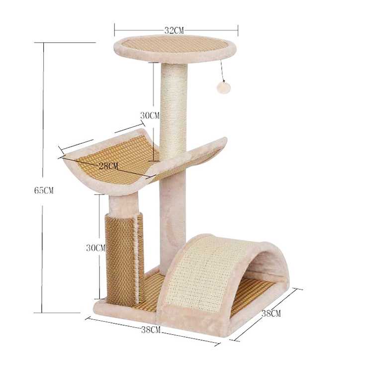 2020 Small Cat Scratch Pole Tree House Pet Tree